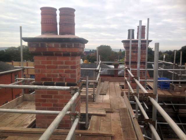 Chimney Rebuild on Listed Education Centre